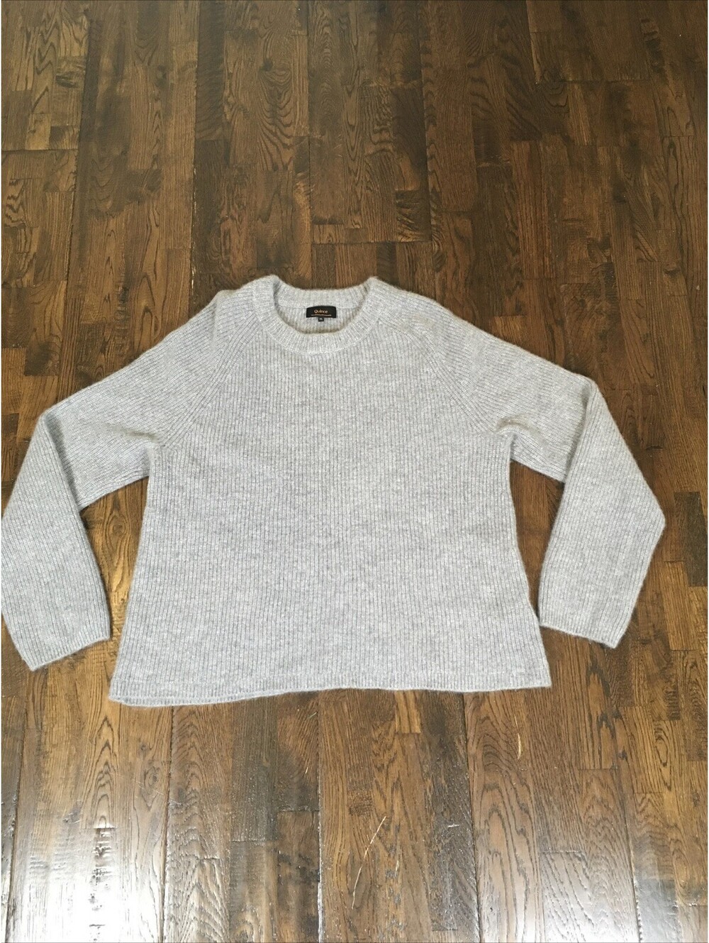 Quince Women’s 100% Mongolian Cashmere Sweater – Gray – Size XL – EUC LUXE